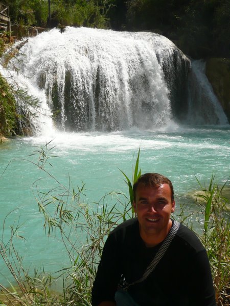 Pablo at the El Chiflon waterfalls